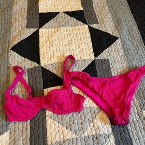 Vetchy LAGUNA BIKINI MAGENTA RIB SET - medium